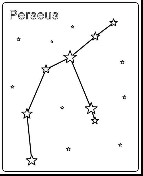 Perseus, the constellation coloring page