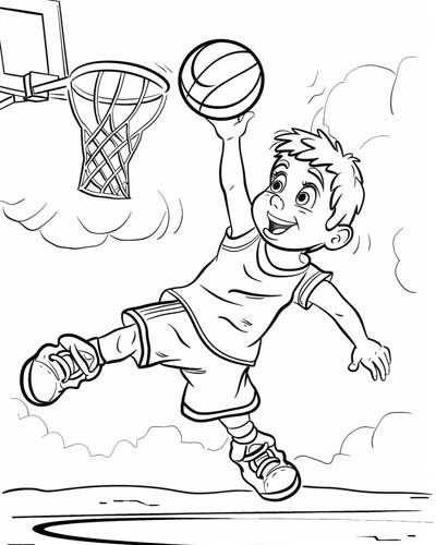 Slam dunk coloring page