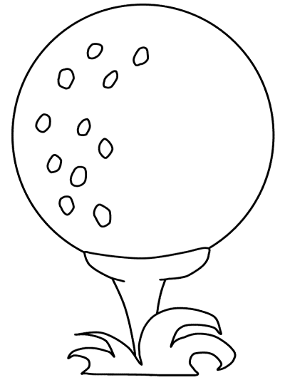 golf ball coloring page