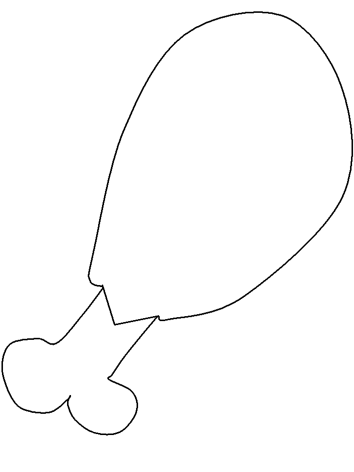 Thanksgiving turkey drumstick coloring page