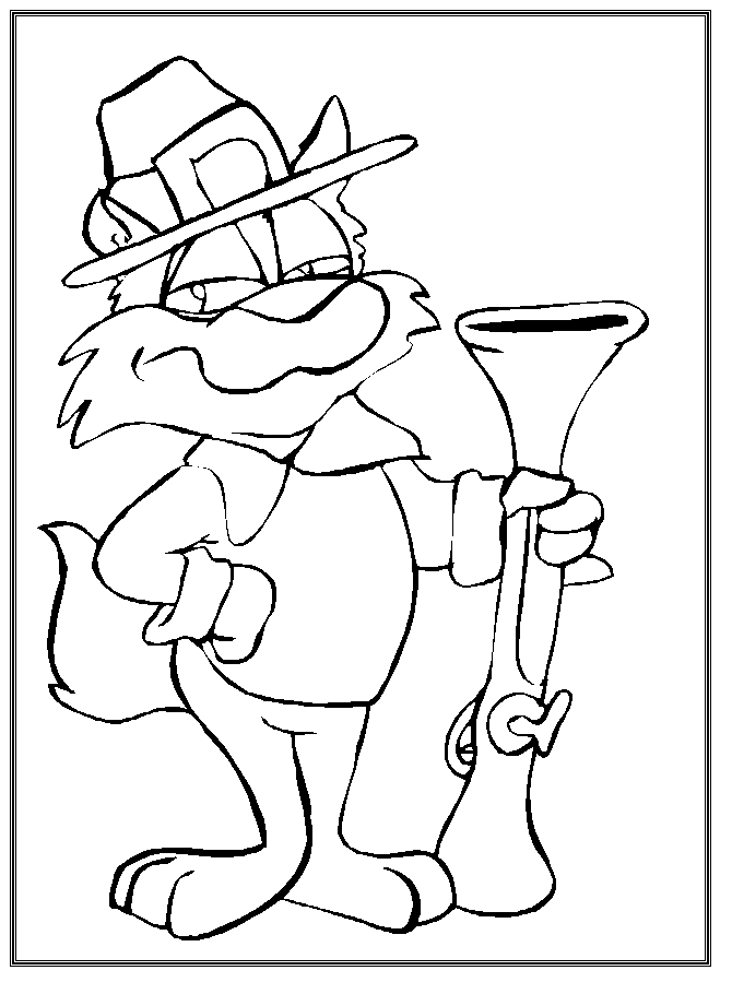 coloring page of a Thanksgiving pilgrim