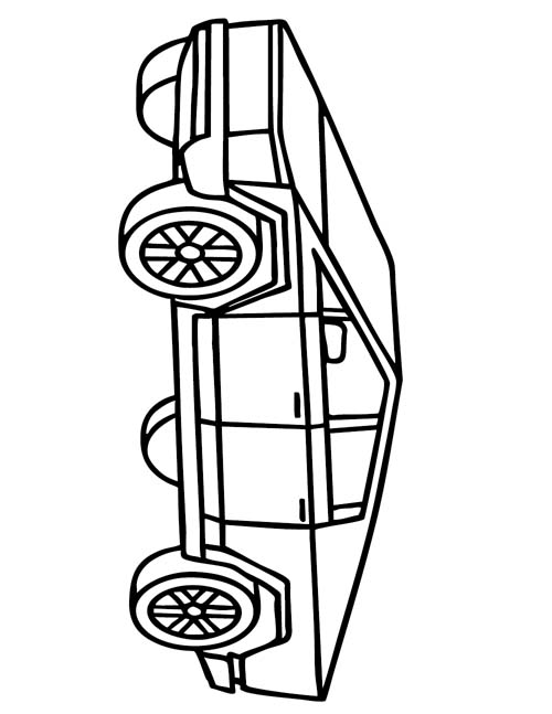 Tesla Cybertruck coloring page
