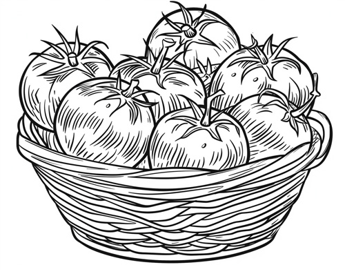 Tomato Coloring Pages Tomato Coloring Pages