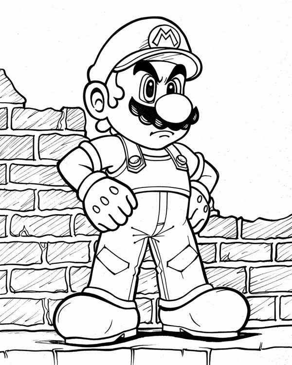 Mario coloring page