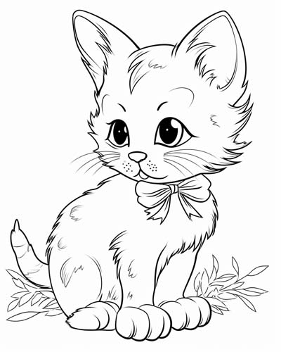 cat coloring page